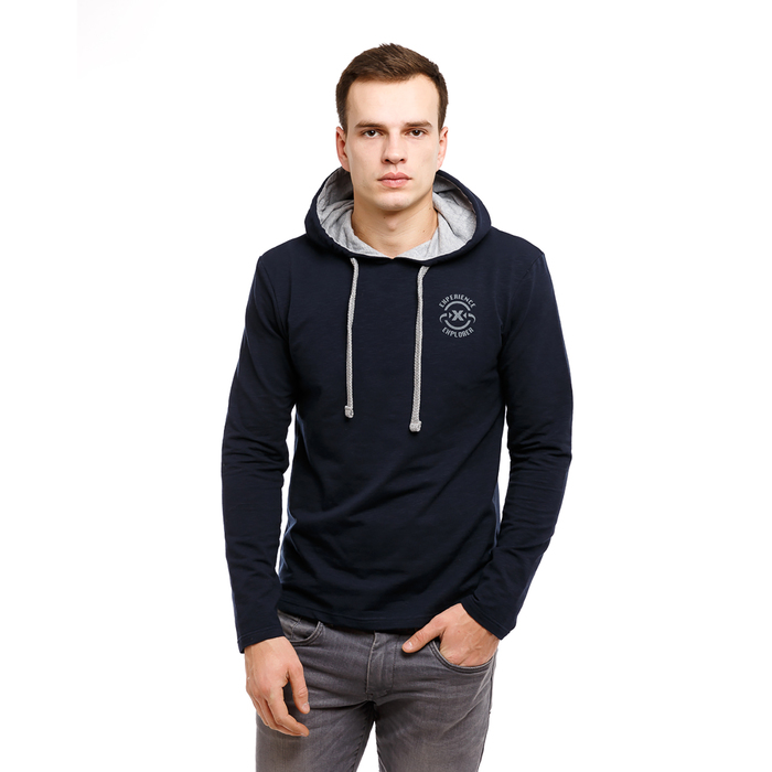 Толстовка мужская 17-464-7 (121641) цвет тёмно-синий, р-р 58 (4XL)