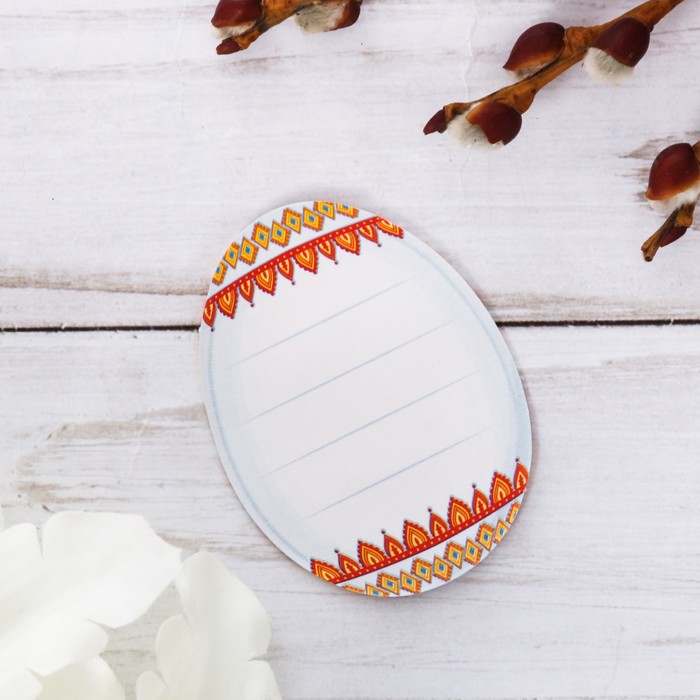 Яйцо-магнит на открытке "Паттерн"