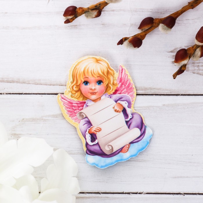 Яйцо-магнит на открытке "Ангелок"