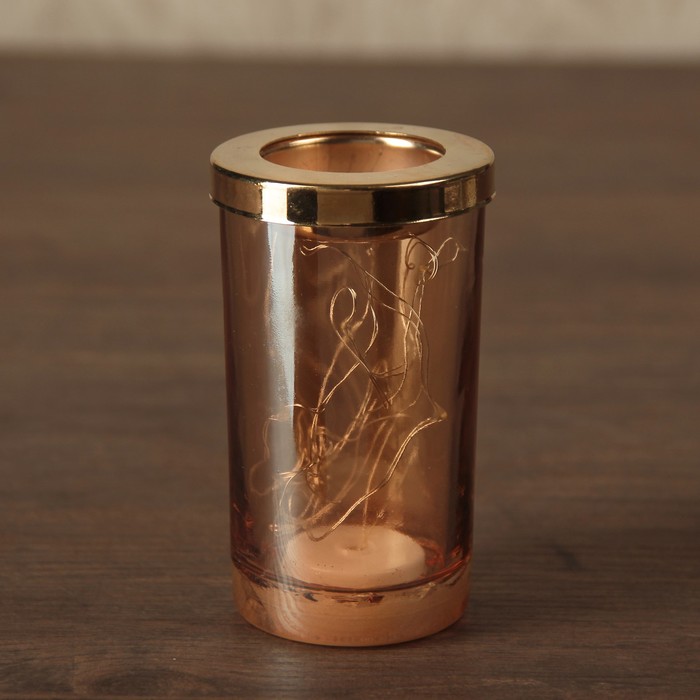 Ночник декоративный подсвечник "Светлячки" от батареек МИКС 10,5х6,3х6,3 см