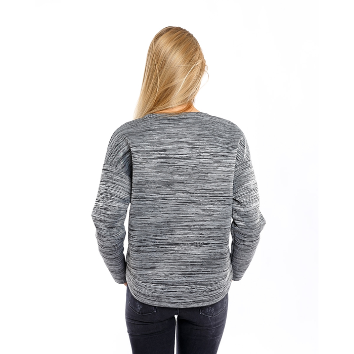 Свитшот женский 1934-21 (122381) цвет серый меланж, р-р 42 (XS)