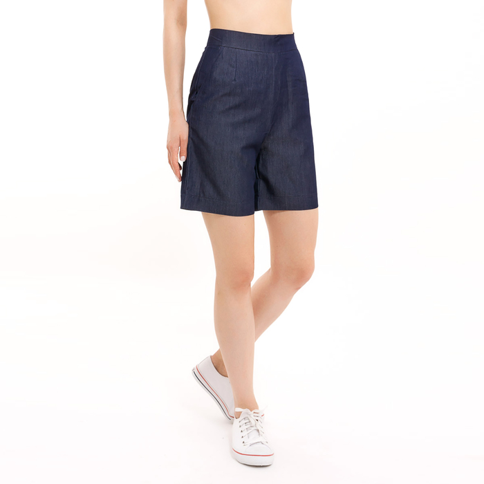 Шорты женские 2046-9 (132233) цвет синий джинс, р-р 42 (XS)