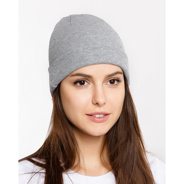 Шапка женская 339-1 (221001) цвет серый меланж, р-р 60
