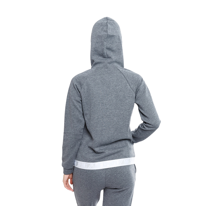 Толстовка женская 1051-7 (362011) цвет серый меланж, р-р 42 (XS), рост 164