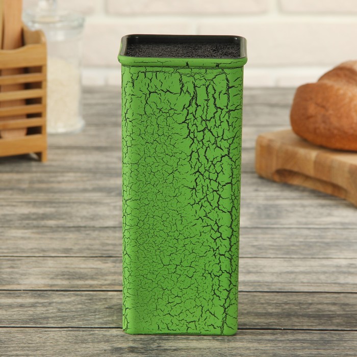 Подставка для ножей 22х10 см "Зелёный разлом" с наполнителем