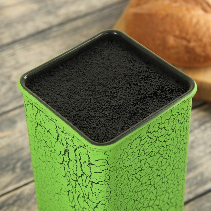 Подставка для ножей 22х10 см "Зелёный разлом" с наполнителем