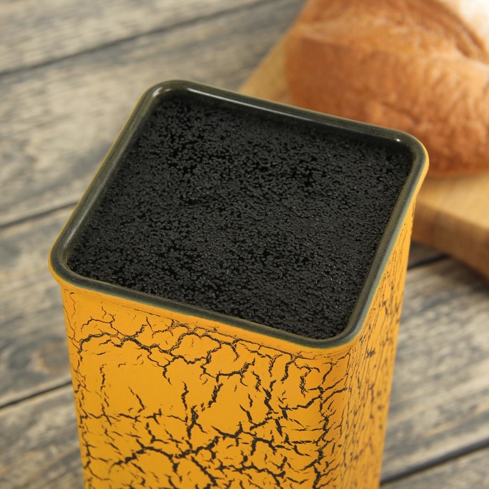 Подставка для ножей 10х22 см "Оранжевый разлом" с наполнителем