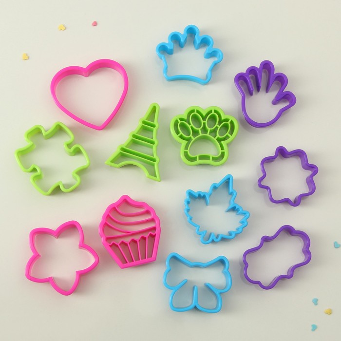 Набор форм для печенья "Воображение", 12 шт, цвета МИКС