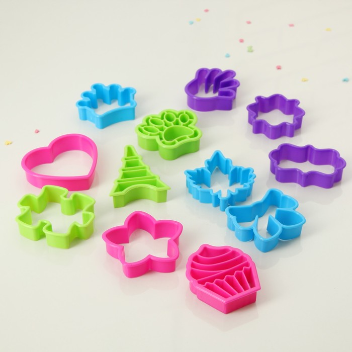 Набор форм для печенья "Воображение", 12 шт, цвета МИКС