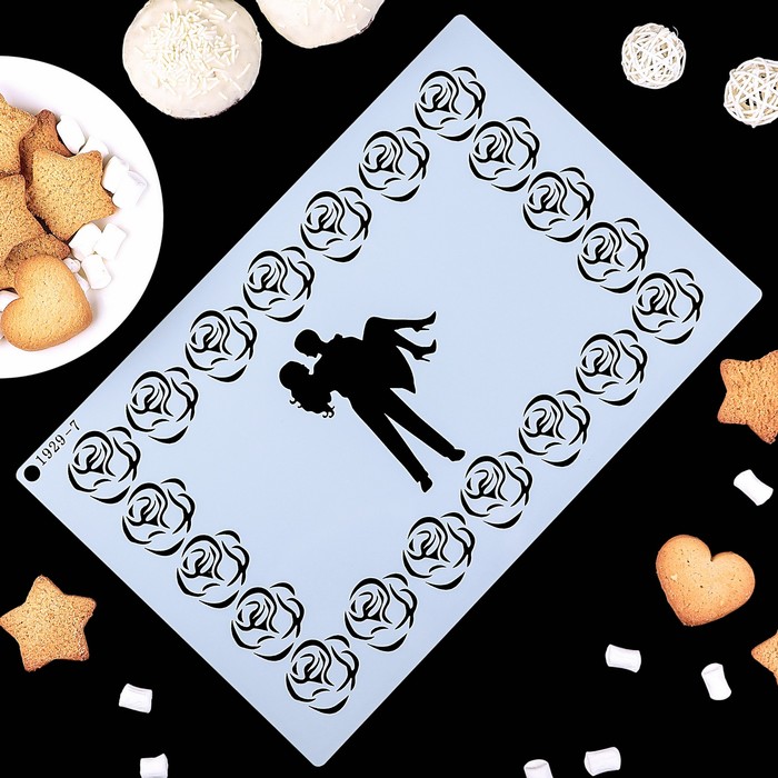 Трафарет для украшения выпечки "Свидание" 29х19 см