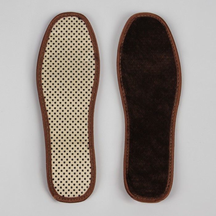 Стельки для обуви, окантовка, пара, 42р-р, цвет бежевый/коричневый