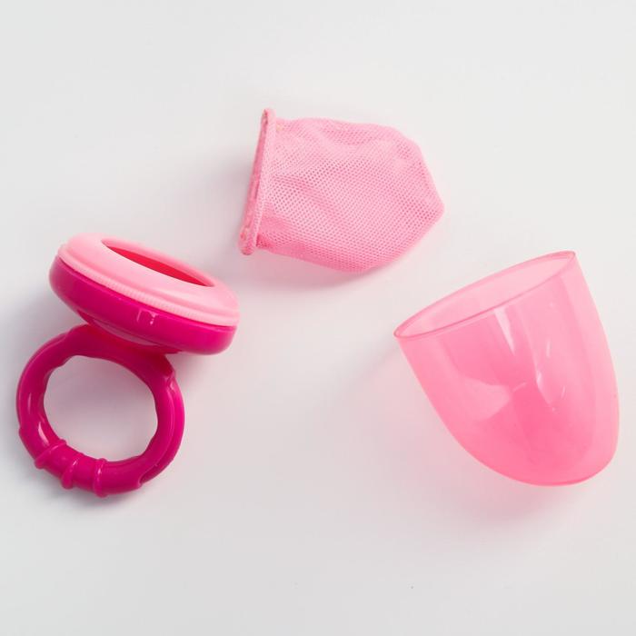 Ниблер с текстильной сеточкой, цвет розовый