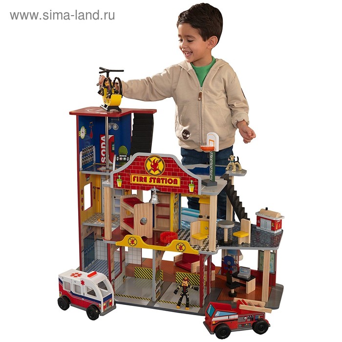 фото Игровой набор kidkraft делюкс «пожарно-спасательная станция»