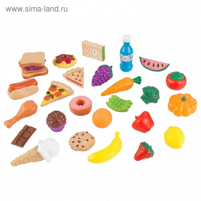 ролевые игры kidkraft набор еды вкусное удовольствие 115 элементов Игровой набор еды «Вкусное удовольствие», 30 элементов
