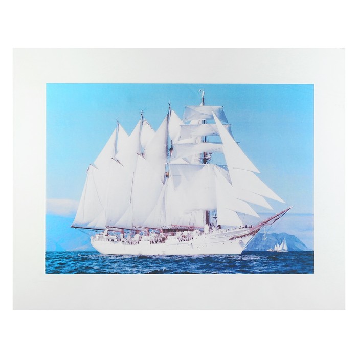 Картина на стекле "Белые паруса" 50х40 см