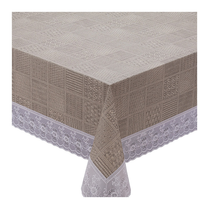 Скатерть "Meiwa" F-249 AZ WH/BE 122х152 см, в рулоне 10 шт, белый/бежевый