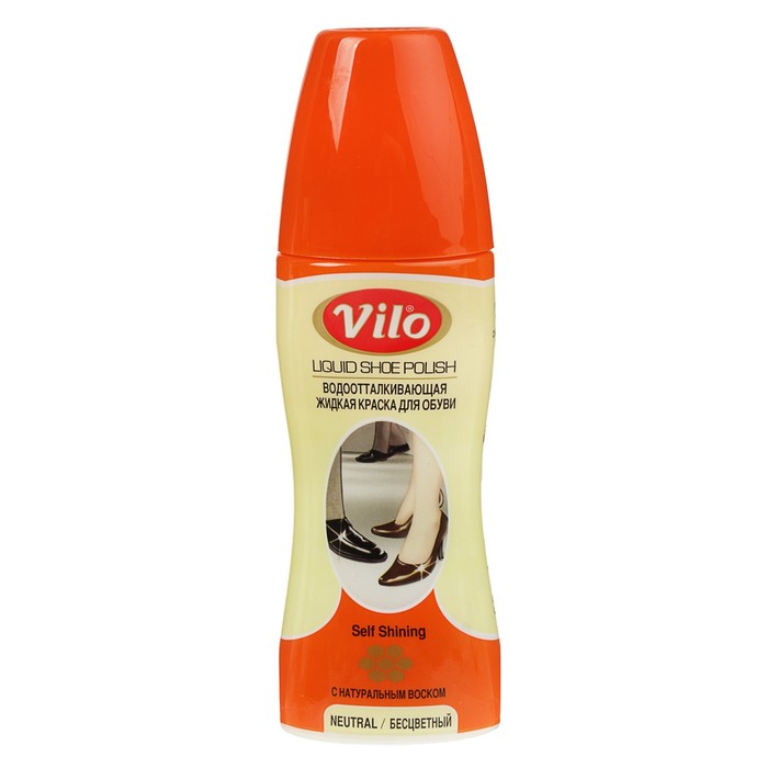 Жидкая крем-краска для обуви Vilo, бесцветный, 80 мл