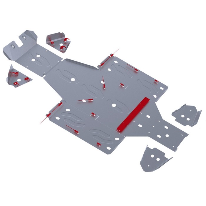 Комплект защит днища Rival для Yamaha UTV Rhino 2011-, 444.7102.1