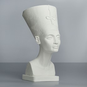 Гипсовая фигура, бюст Нефертити в шапке «Мастерская Экорше», 24 х 37 х 51 см