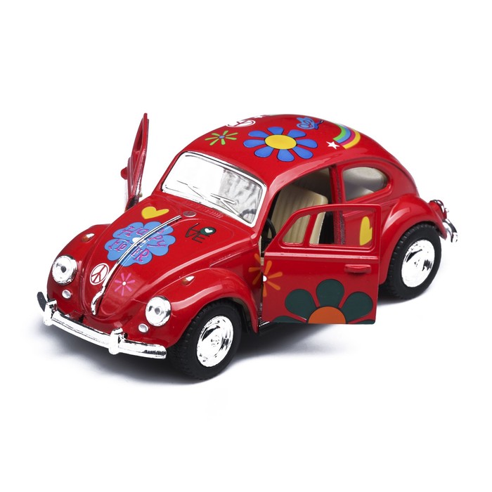 Машина металлическая Volkswagen Classical Beetle 1967, инерция, масштаб 1:32