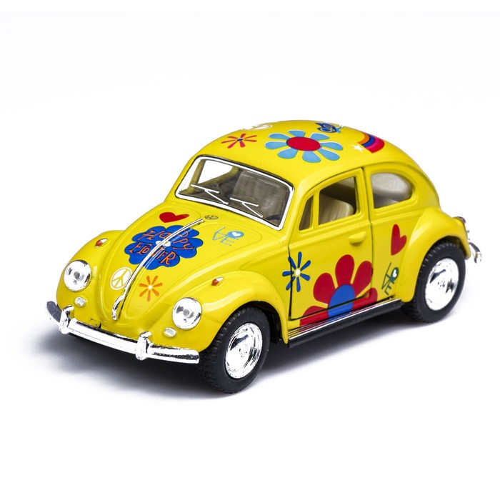 Машина металлическая Volkswagen Classical Beetle 1967, инерция, масштаб 1:32