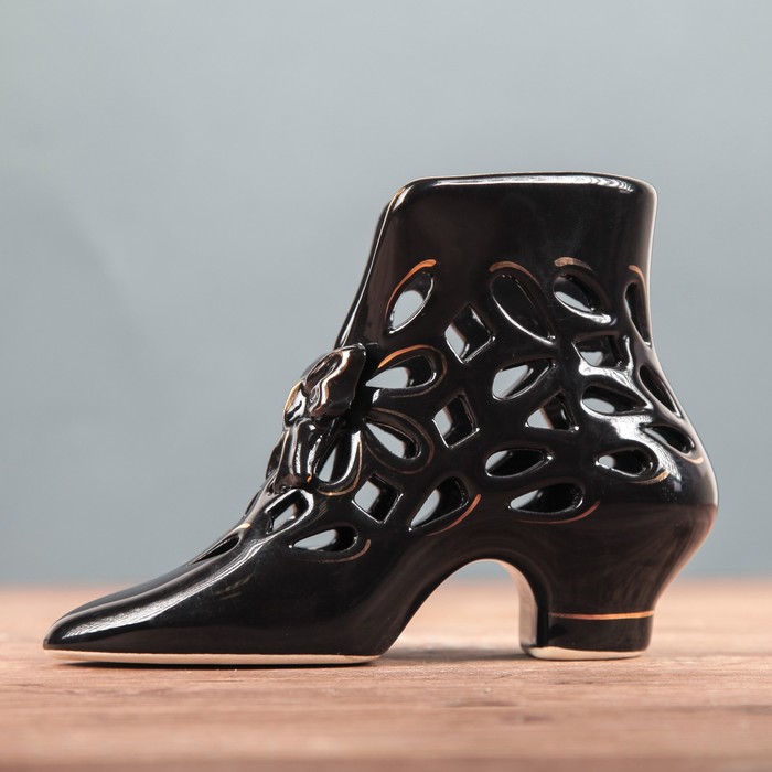 Сувенир "Туфелька", чёрная, резка