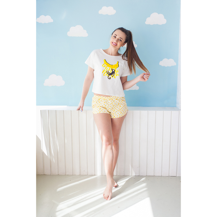 Футболка женская KAFTAN "Banana", молочный, р-р 40-42, 100% хлопок