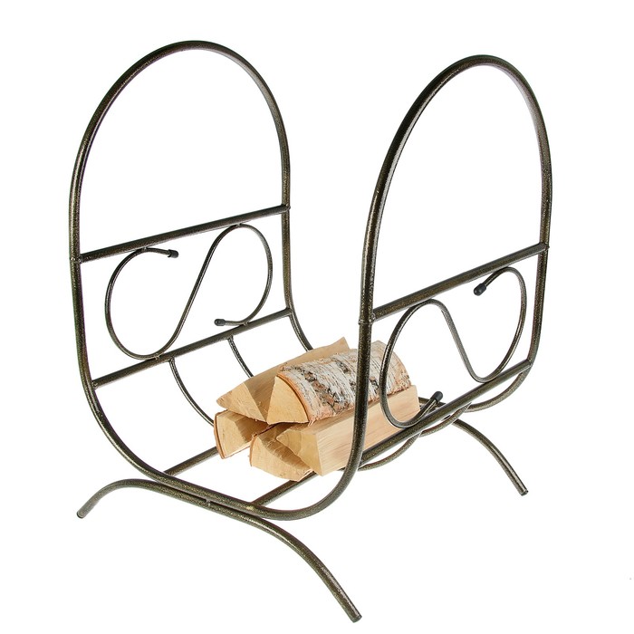 Дровница "Пламя", цвет бронза, 60х40х60см