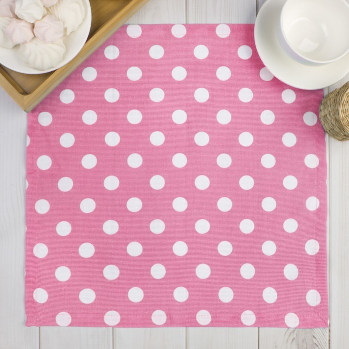 Салфетка "Этель" Капкейк 40х40, горох, 100% хл, рогожка 165 г/м2