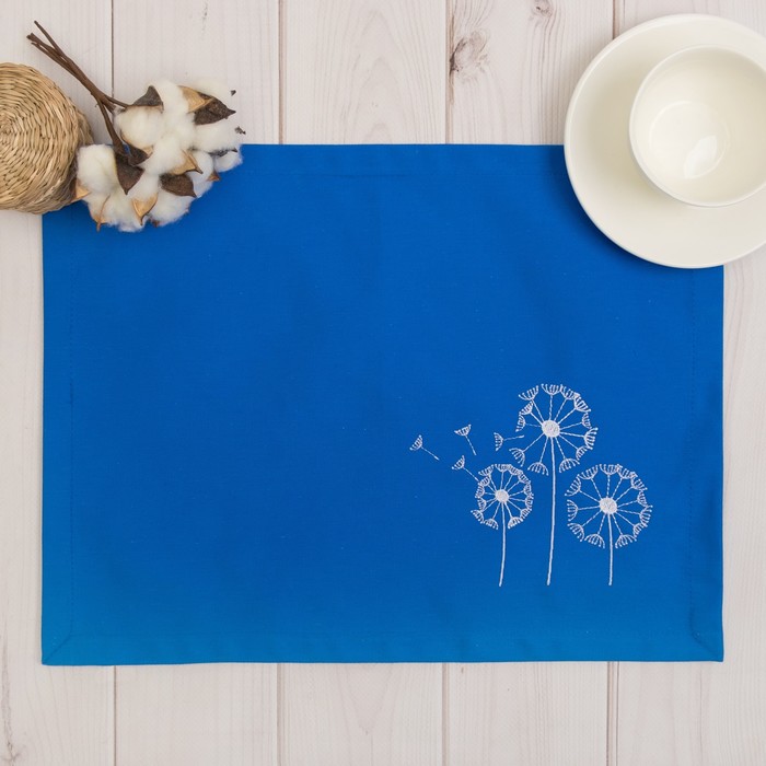Салфетка на стол "Одуванчики" 30х40 см, 100% хл, саржа 250 г/м2