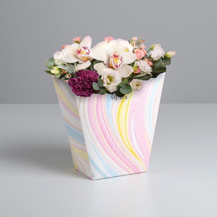 Пакет для цветов трапеция «Для тебя», 23 × 23 × 10 см