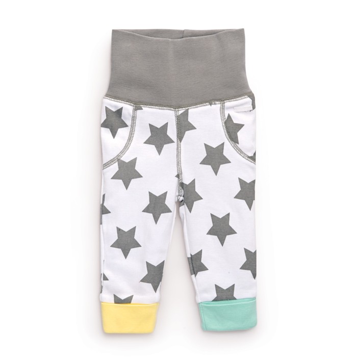 Ползунки детские (2 шт.), рост 56 см, принт горошек+звездочки 90010