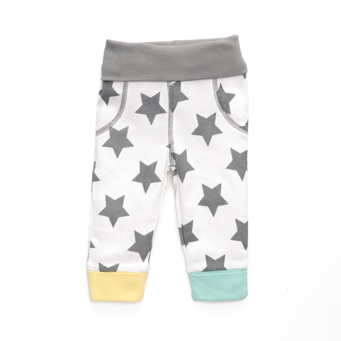 Ползунки детские (2 шт.), рост 68 см, принт горошек+звездочки 90010