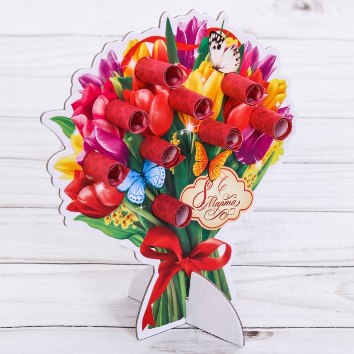 Украшение на стол "С 8 Марта"