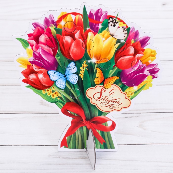 Украшение на стол "С 8 Марта"