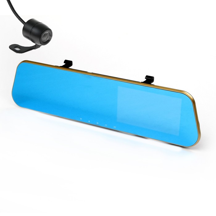 Видеорегистратор-зеркало автомобильный, две камеры, 4,3" TFT, 1080P,