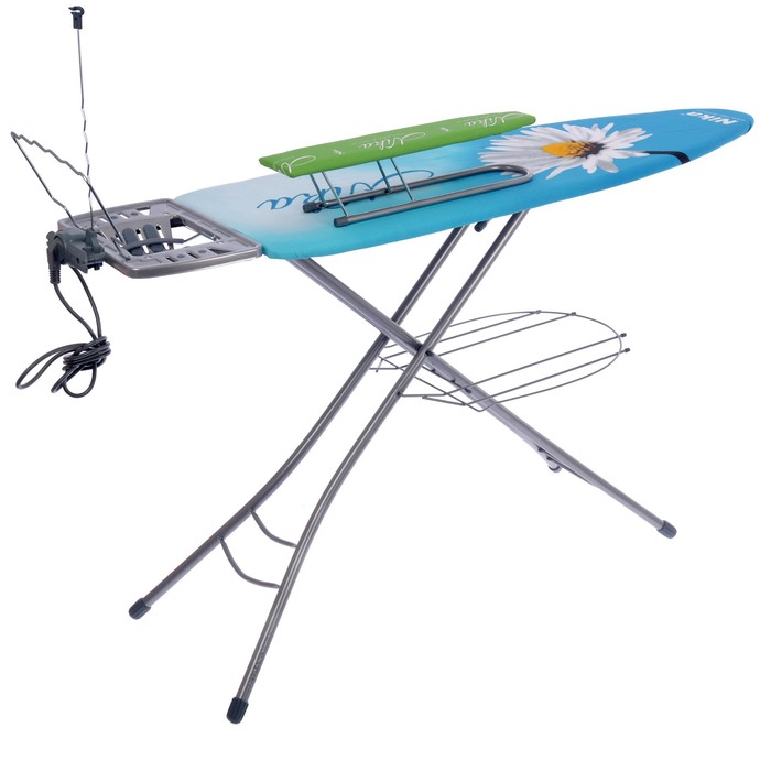Доска гладильная "ЭЛЬЗА ДЕ ЛЮКС" Ромашка (1220х400) регул.высота до 93 см