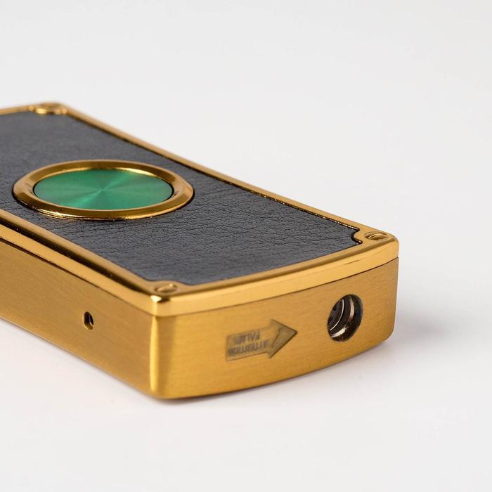 Зажигалка мужская, газ, прямоугольная с вогнутыми боками и кольцом, микс, 3х6.5 см