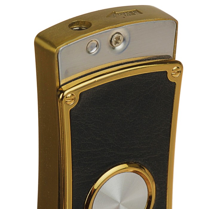 Зажигалка мужская, газ, прямоугольная с вогнутыми боками и кольцом, микс, 3х6.5 см