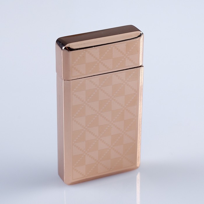 Зажигалка газ металлическая с фотонанесением под камень, красная 3*6,5см микс