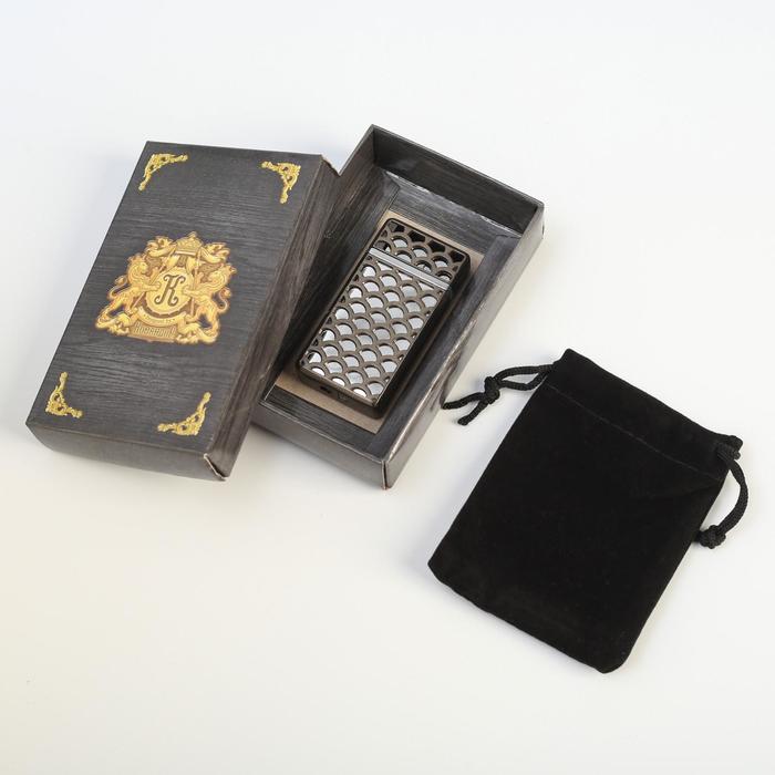 Зажигалка в карт. коробке газ в сеточку, металл, МИКС 3*6см