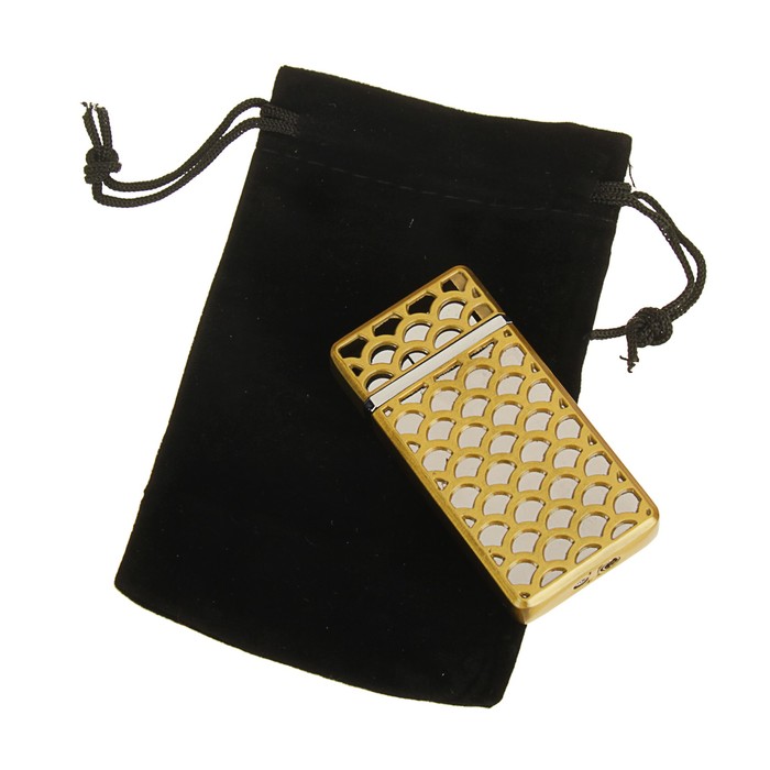 Зажигалка в карт. коробке газ в сеточку, металл, МИКС 3*6см