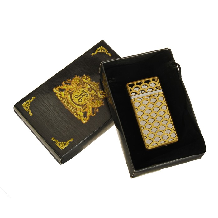 Зажигалка в карт. коробке газ в сеточку, металл, МИКС 3*6см