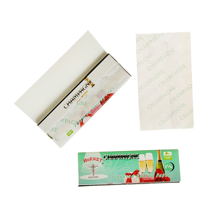 Бумага для самокруток, аромат Шампанское, 8*2,5 см (1 фасовка= 50 наборам)