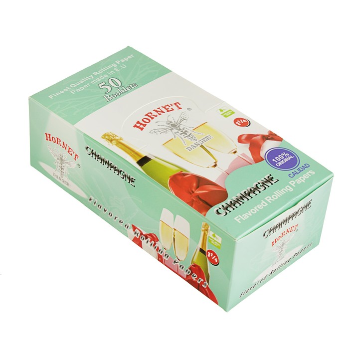 Бумага для самокруток, аромат Шампанское, 8*2,5 см (1 фасовка= 50 наборам)