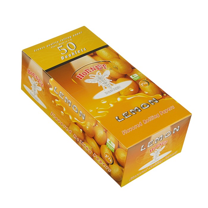 Бумага для самокруток, аромат Лимон, 8*2,5 см (1 фасовка = 50 наборам)