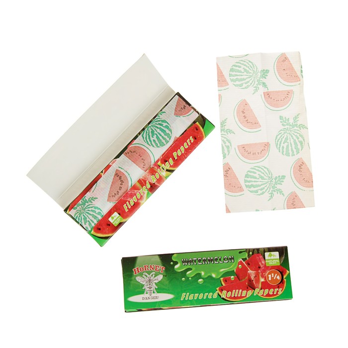 Бумага для самокруток, аромат Арбуз, 8*2,5 см (1 фасовка= 50 наборам)