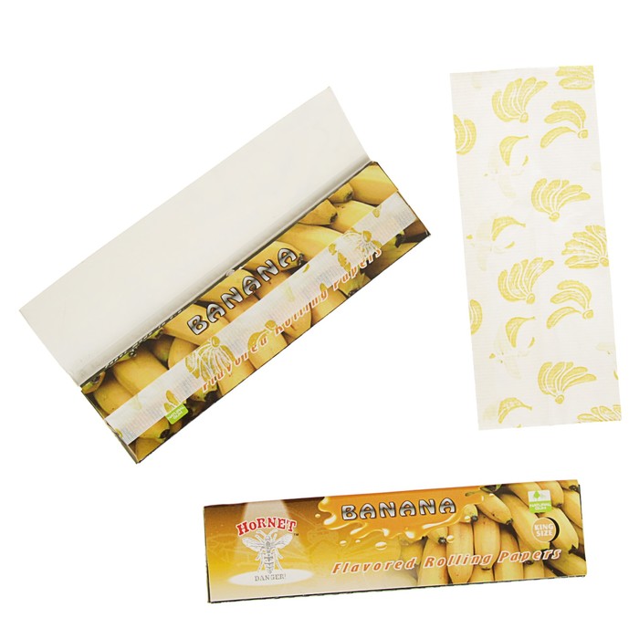 Бумага для самокруток, аромат Банан, 8*2,5 см (набор из 25шт)