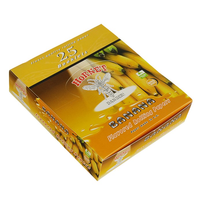 Бумага для самокруток, аромат Банан, 8*2,5 см (набор из 25шт)