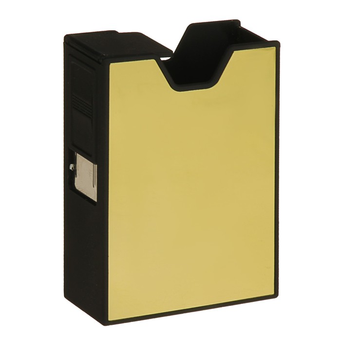 Портсигар+электронная зажигалка микс, от USB, 9*9 см